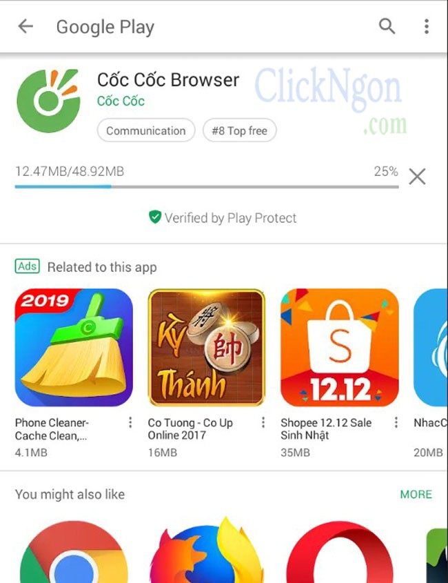 Tải trình duyệt cốc cốc cho điện thoại Android 5