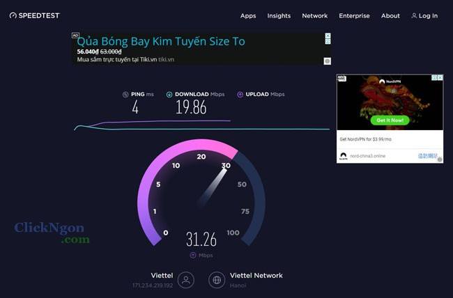 đo tốc độ mạng online viettel, vnpt, fpt