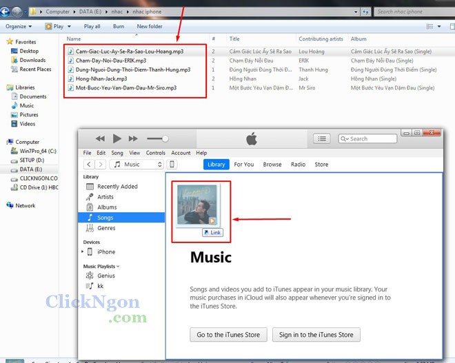 cài nhạc chuông cho điện thoại iphone bằng phần mềm itunes