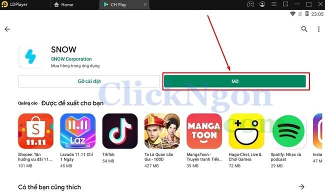 cách cài app snow trên máy tính