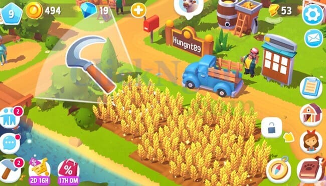 thu hoạch cây trồng trong farmville 3