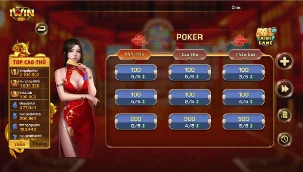Sảnh cược Poker iWin Club