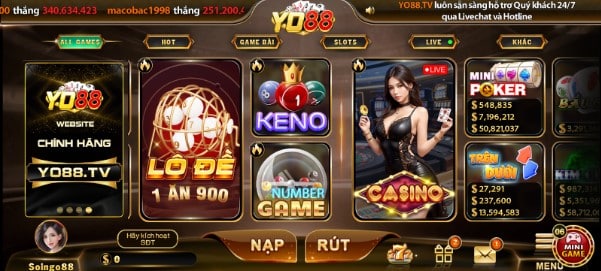 Game lô đề tại Yo88