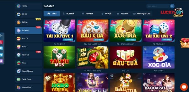 Game tài xỉu tại nha cái Lucky88 là một trong những cái tên hot hit 