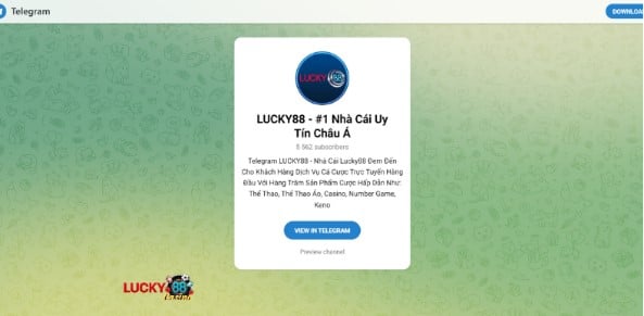 Telegram của nhà cái Lucky88 